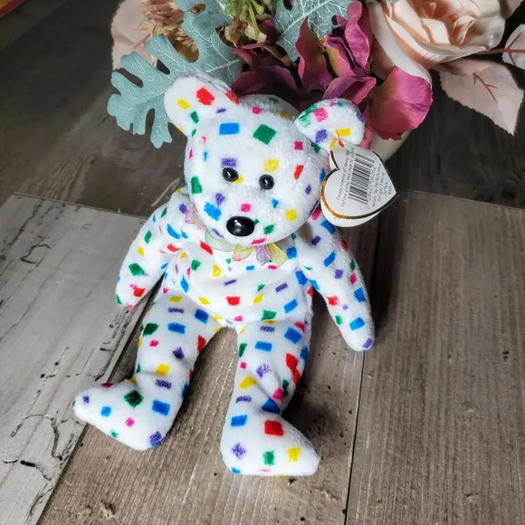 Ty 2K TY Beanie Baby Multicolored Bear Beanie Baby Original EUC 2000s - Picture 11 of 11